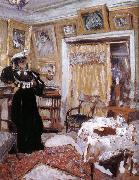 Edouard Vuillard Wear black clothes woman oil painting artist